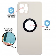 Capa para iPhone 12 Pro Max - Case Silicone Safe Glass Gelo